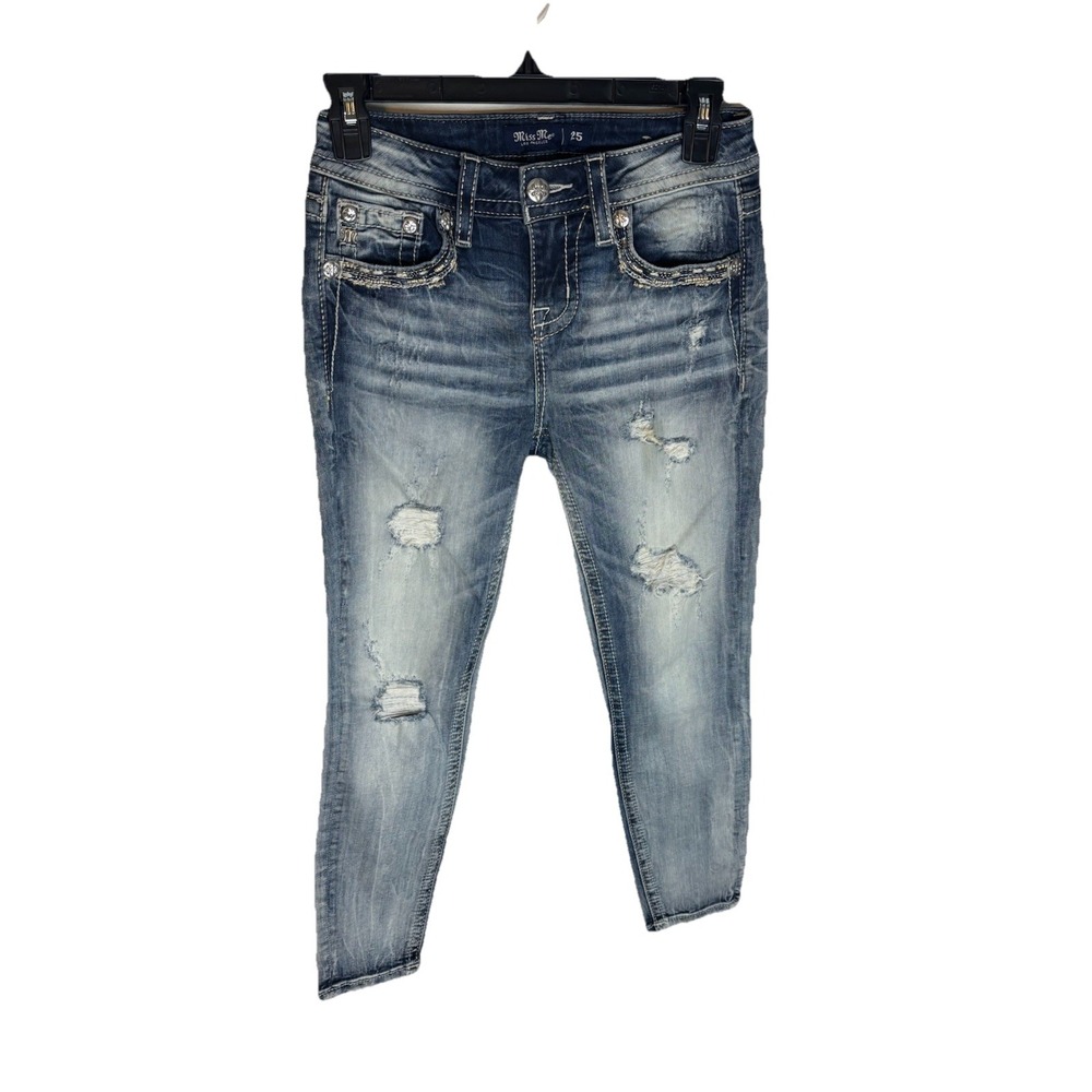 Miss Me Women's Jeans Style E3572AKAA Embellished Jeans Size 25 Missing 1 Stone